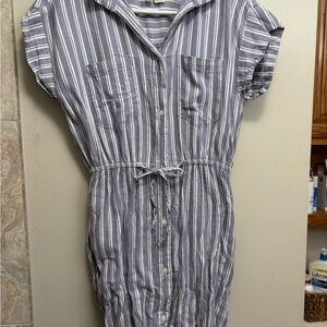 Japna Blue and White Striped Top